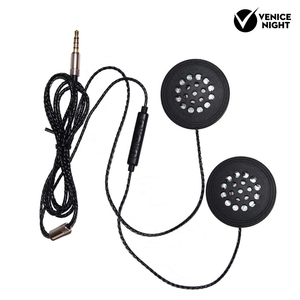 (VNEP) (Berkabel) T33 Sepeda Motor Sepeda Motor Helm Headset 3.5mm Earphone Musik Headphone