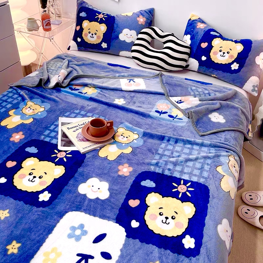 Selimut Bulu Dewasa Uk 140x200 Paw Bear