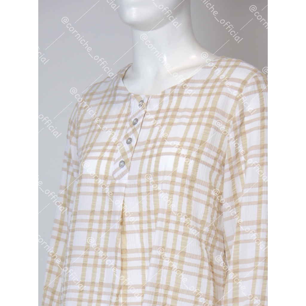 Corniche Alma Blouse Krinkle Yellow - TP231603