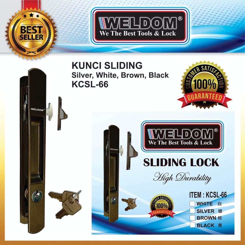 Handle Kunci Pintu Aluminium Sliding Geser Tanam RA66 ( KCSL-66 )