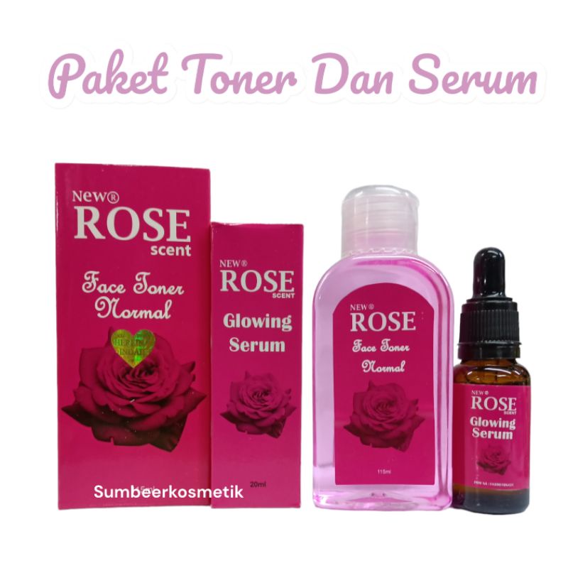 Paket Toner Dan Serum Rose Scent Glowing