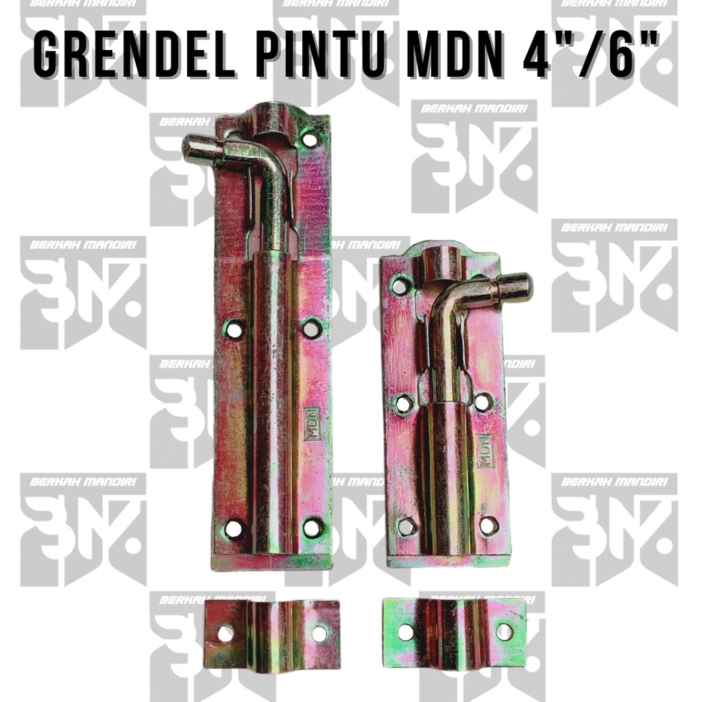 MDN Grendel Slot Pintu Jendela 4Inch/ 10cm 6Inch/15cm Tebal|Selot Pelangi + Skrup Baut