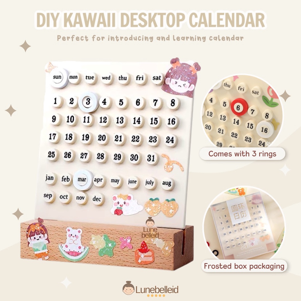 

DIY Kawaii Desktop Calendar / Kalender Meja Belajar / Hadiah Kado Natal Anak