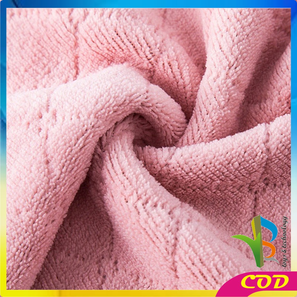 RB-C225 Kain Lap Piring Anti Minyak Bahan Coral Fleece / Kain Lap Dapur Microfiber Serap Air Murah