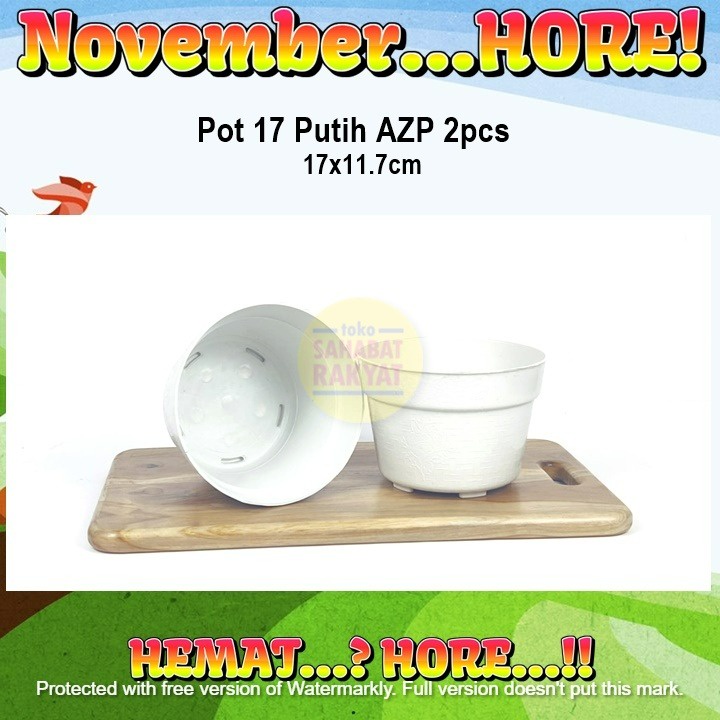 Pot 17 Putih AZP 2pcs