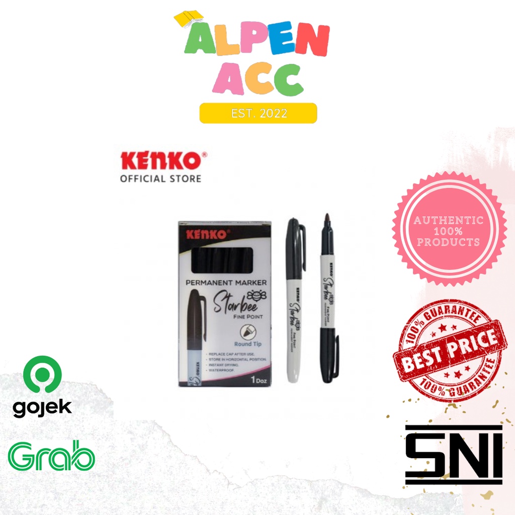 

KENKO Permanent Marker Starbee | Spidol Permanen Black