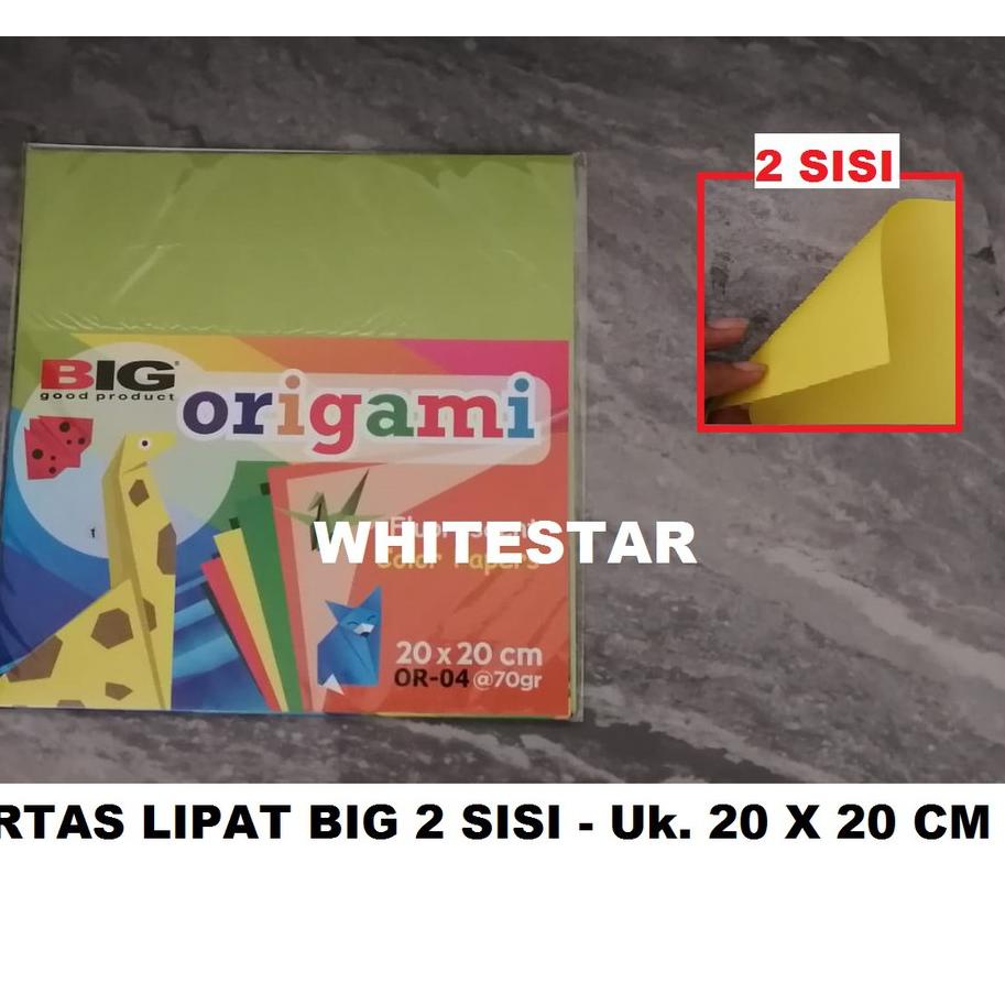 

㊰ kertas lipat origami 20 x 20 cm big colour paper 2 sisi ょ
