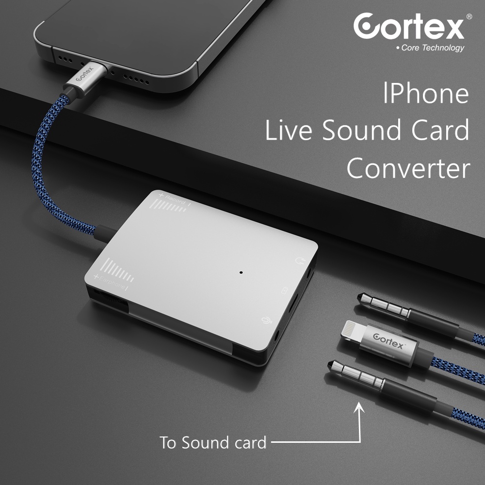 Cortex KY-315 IP Live Converter Spliiter to Sound Card Whit Charger Mic Audio