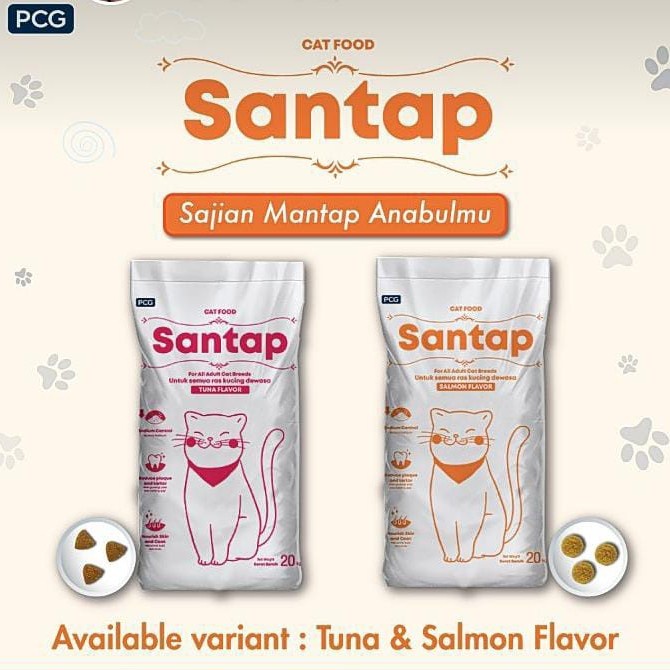 Makanan Kucing Santap Salmon Repack 800gr