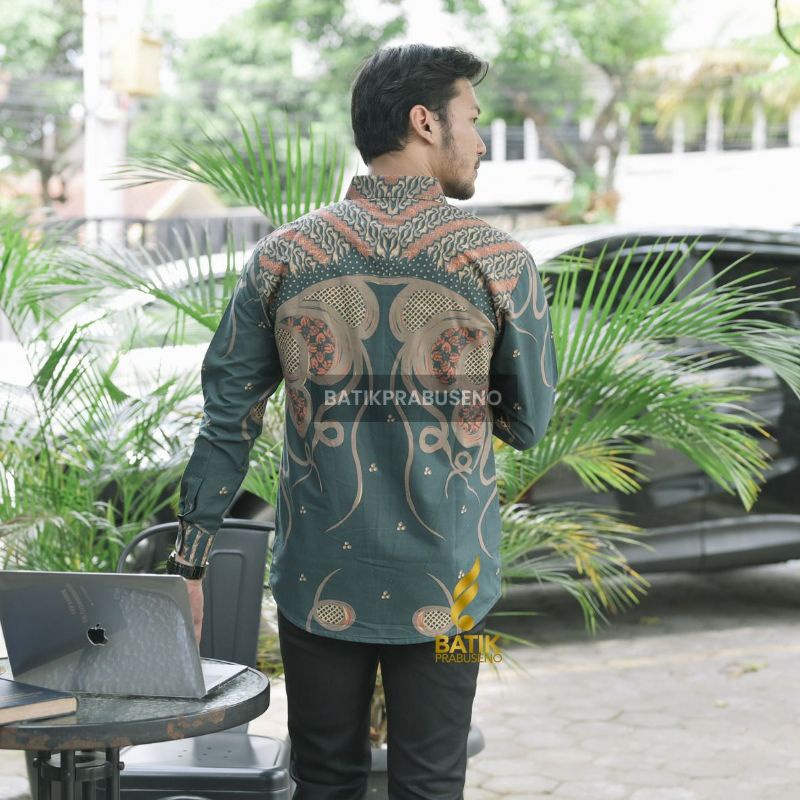 KEMEJA BATIK PRABUSENO MOTIF TYAGA SIZE SLIMFIT | ATASAN BATIK