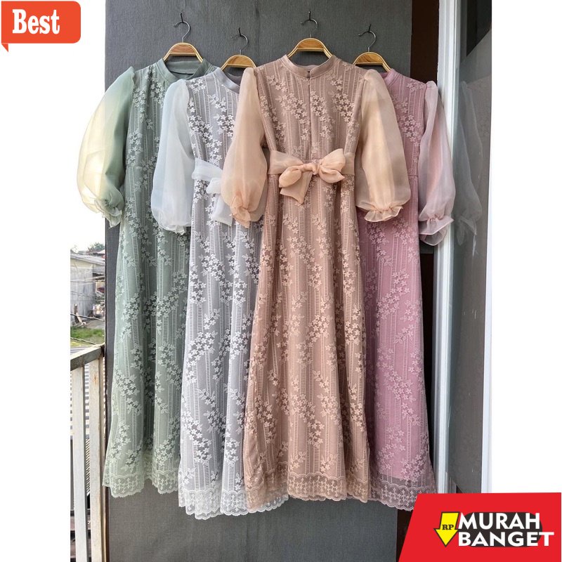 model dress terbaru 2022 anisa dress, jasmine maxi, dress mewah, gamis pesta, dress kondangan, gamis