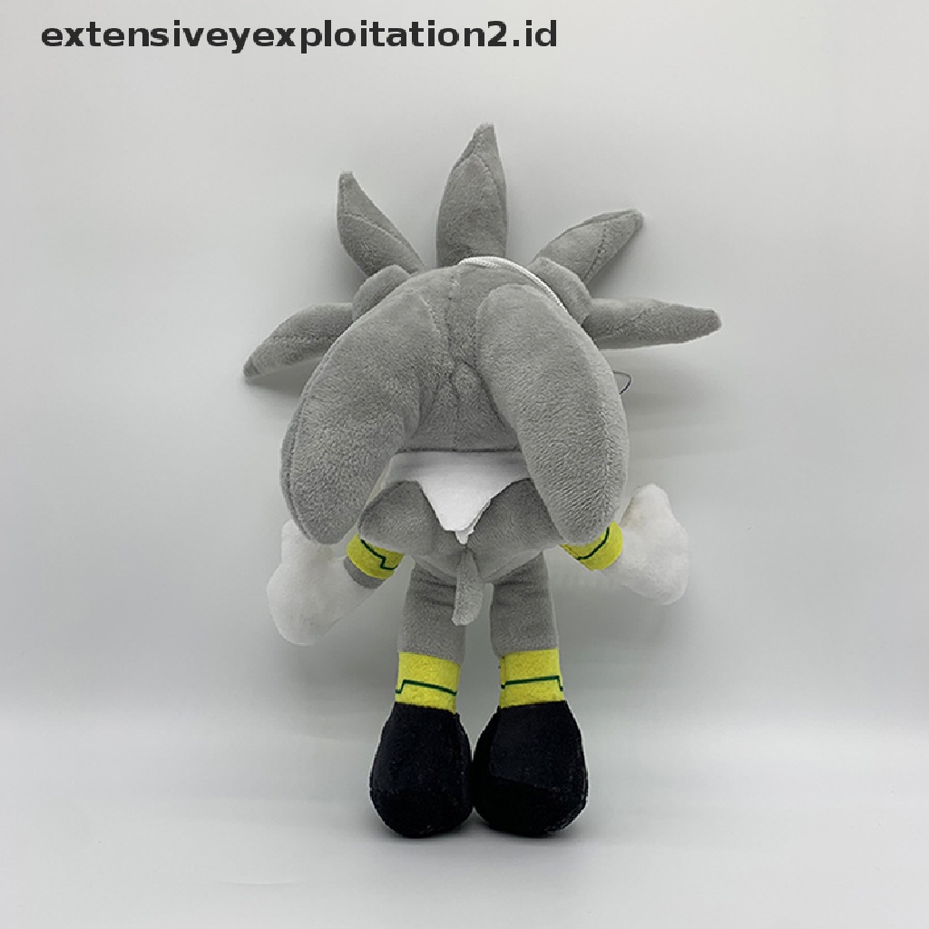 Mainan Boneka Plush Sonic Anime Tikus Ultrasonik Warna Hitam Biru Untuk Hadiah