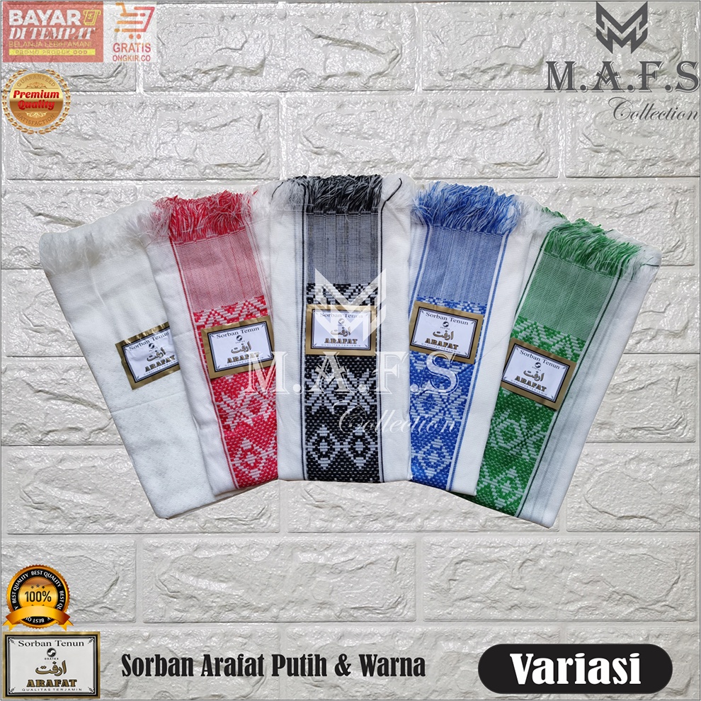 SORBAN MURAH SORBAN ARAFAT PUTIH &amp; WARNA PREMIUM