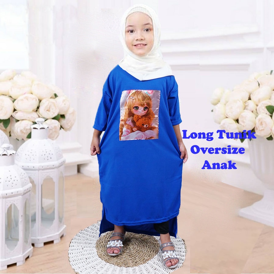 DRESS ANAK ANIME GIRL LUCU CANTIK DOLL MANIS LONG TUNIK OVERSIZE 2-13tahun CARLINA