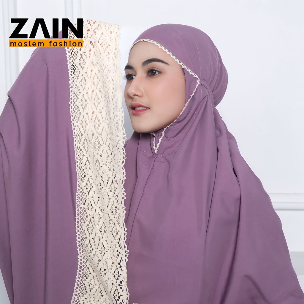 ZAIN - Mukena Dewasa Polos Katun Premium Jumbo Dewasa