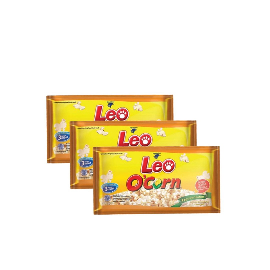 

Leo O'Corn Popcorn Instant Rasa Sweet Kettle 3 x 80 gr