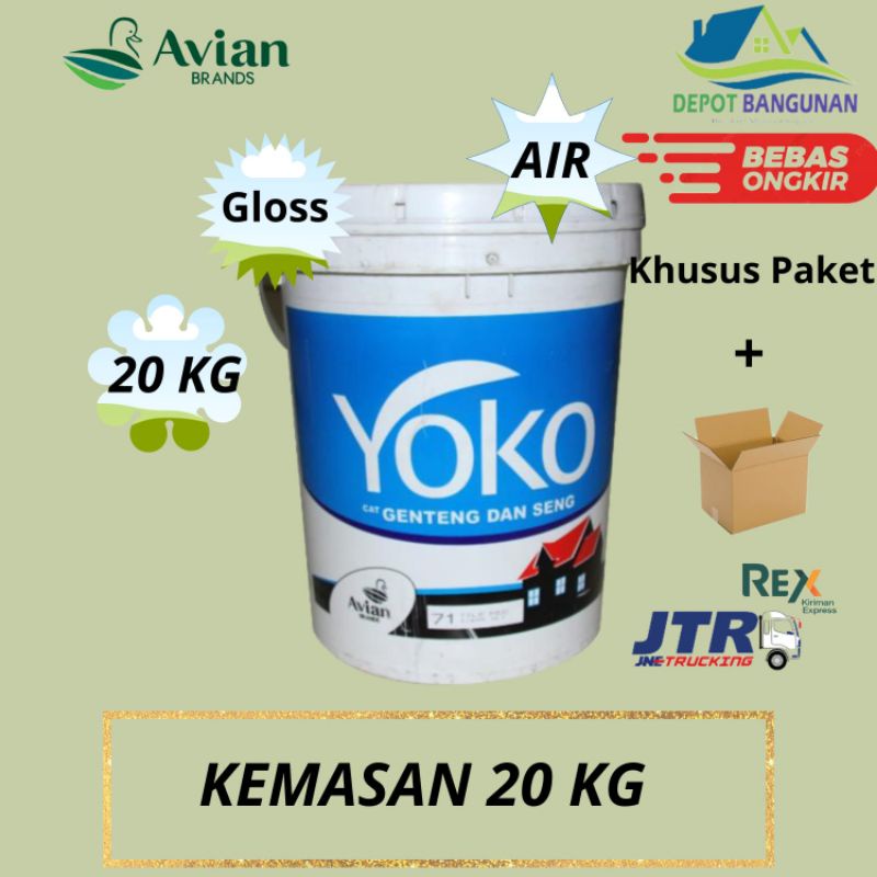 Jual Cat Genteng Dan Seng Avian Brands Yoko Ready Mix Kg Super Black