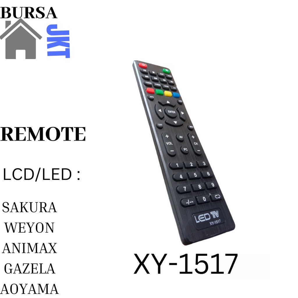 REMOTE/REMOT TV LCD LED X7-1517 SAKURA WEYON ANIMAX GAZELA AOYAMA