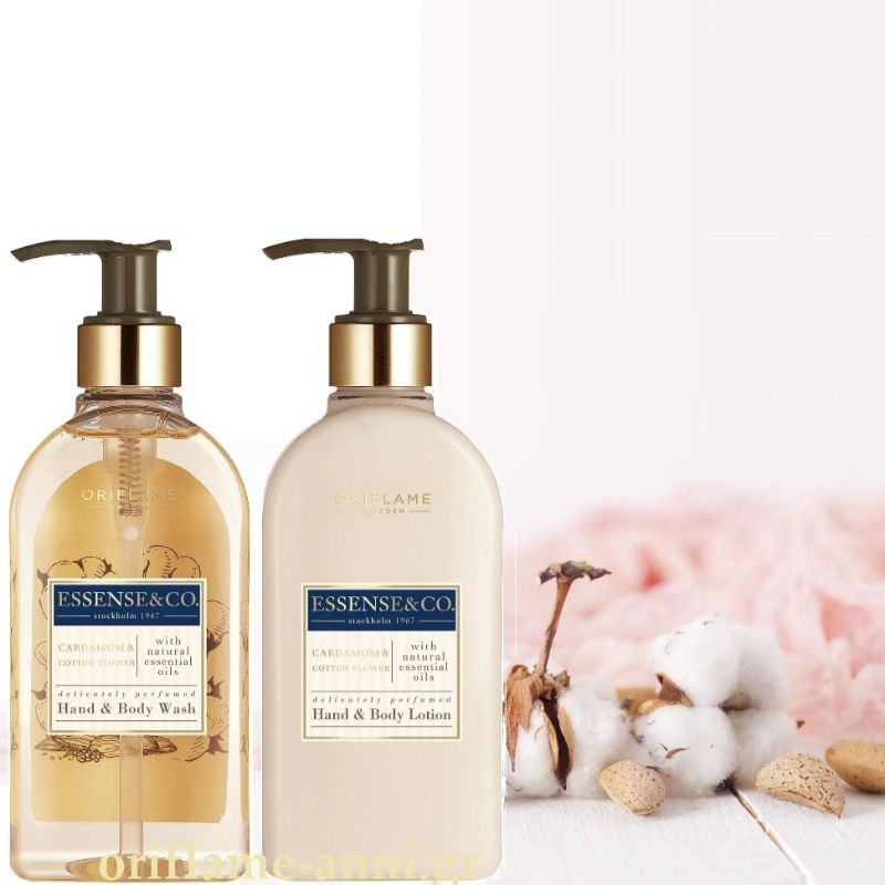 ESSENSE&amp;CO.Cardamom &amp; Cotton Flower Hand &amp; Body Lotion/Hand&amp;Body Wash