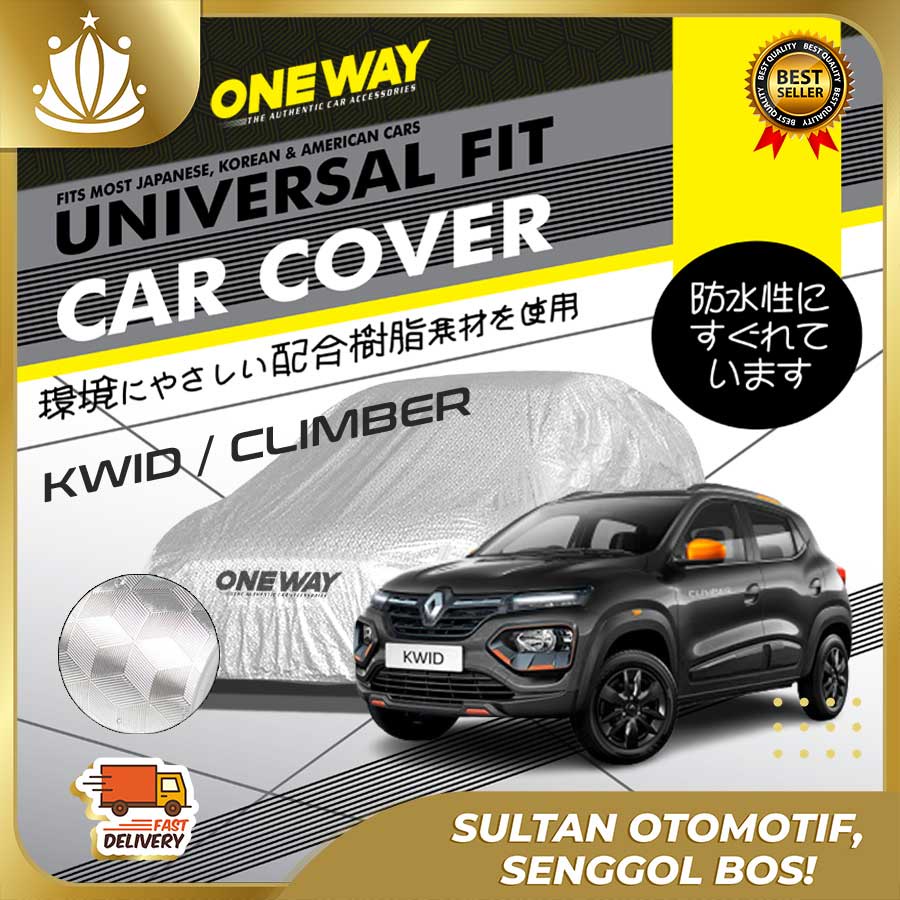 Body Cover Sarung Mobil RENAULT KWID CLIMBER Waterproof 3 LAYER TEBAL Deluxe Anti Air