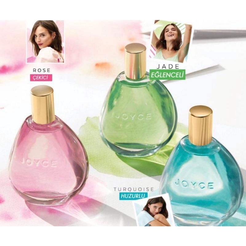 Joyce Jade Eau de Toilette/Joyce Rose Eau de Toilette/Joyce Turquoise Eau de Toilette