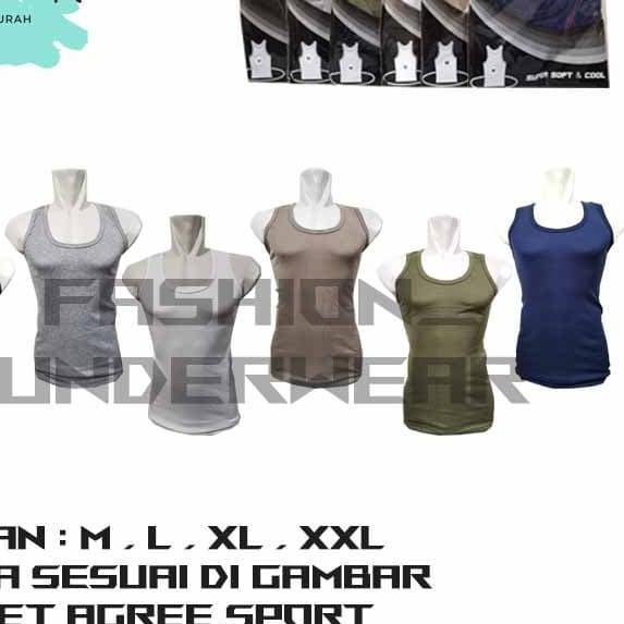 Singlet Pria AGREE SPORT 004 - Putih, M