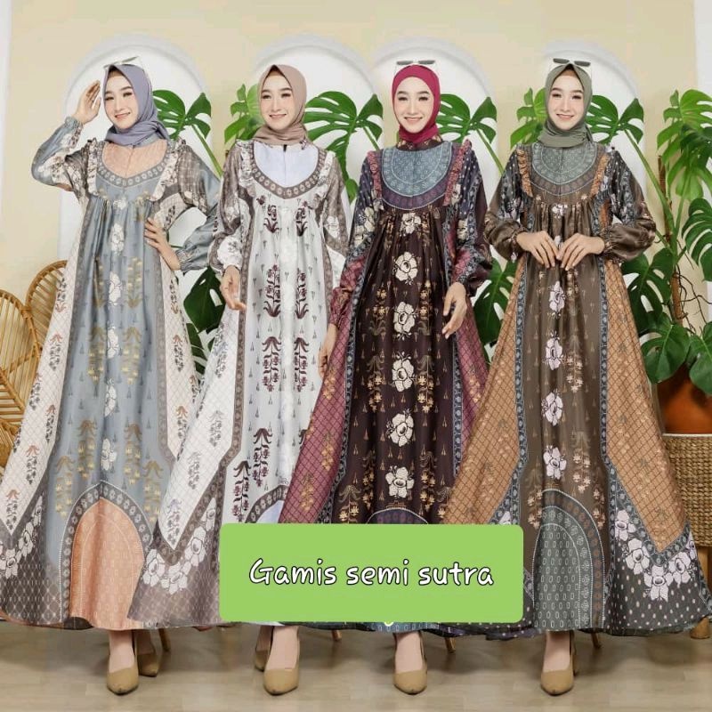 Gamis Muslim semi sutra
