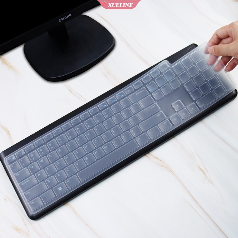 Suitable for Dell Km117 WK117 WK118 desktop keyboard keys ultra-thin soft silicone keyboard cover accessories protective film  [ZXL]