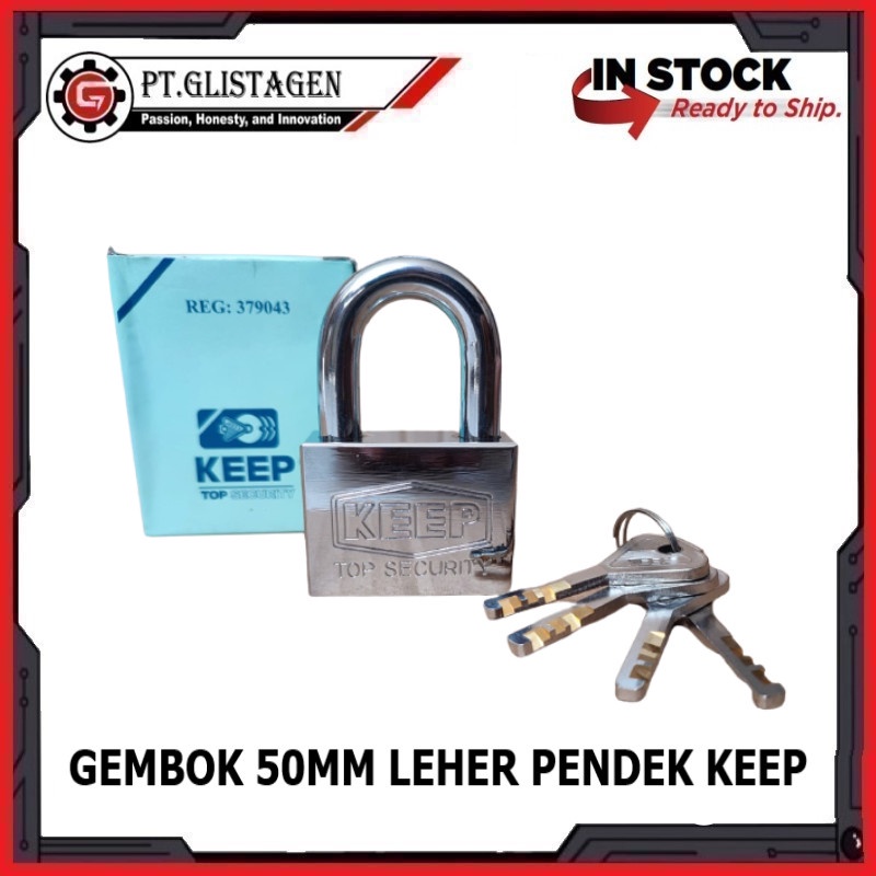 Gembok KEEP Top Security 50mm Pendek