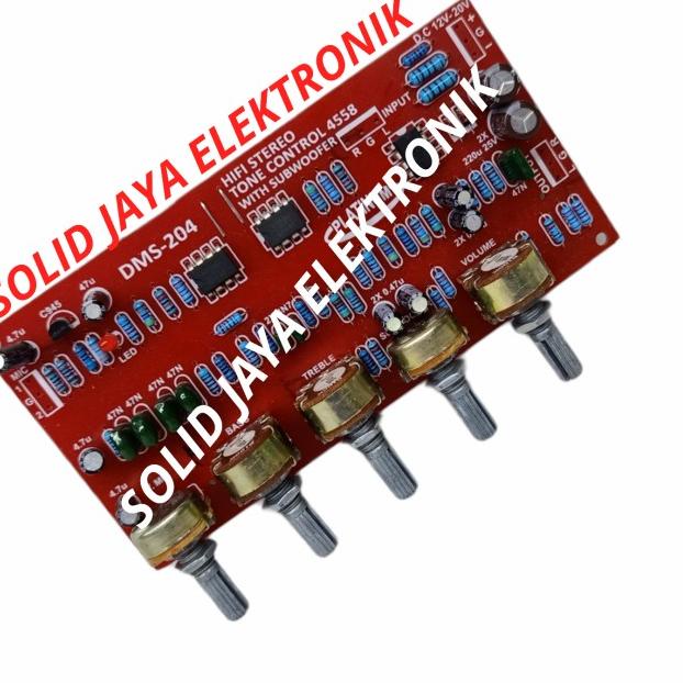 KIT TONE CONTROL STEREO PLUS MIC SUBWOOFER SUB DMS204 DMS-204 PLATINUM