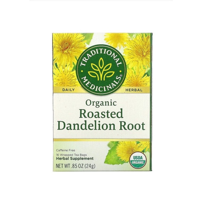 

TRADITIONAL MEDICINALS ORGANIC ROASTED DANDELION ROOT TEA BAGS 24 G