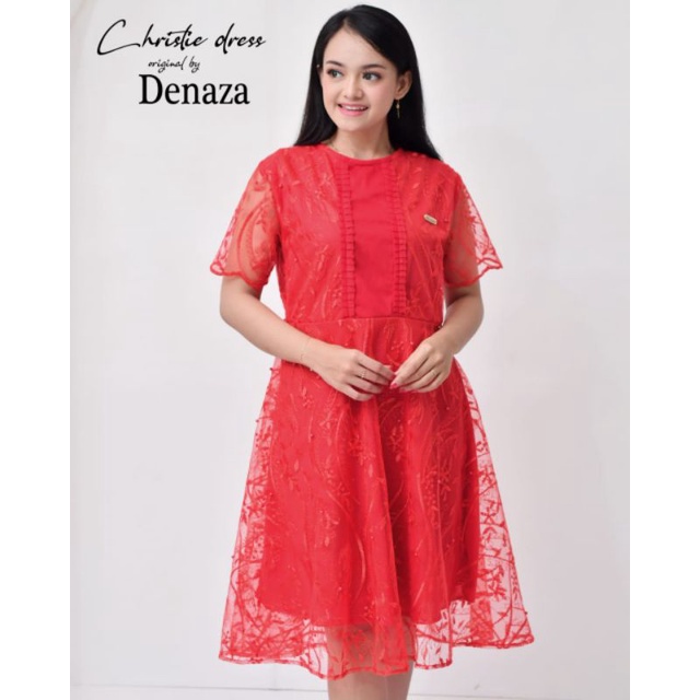 CHRISTIE DRESS // BAHAN TILLE BORDIR PREMIUM // By Denaza