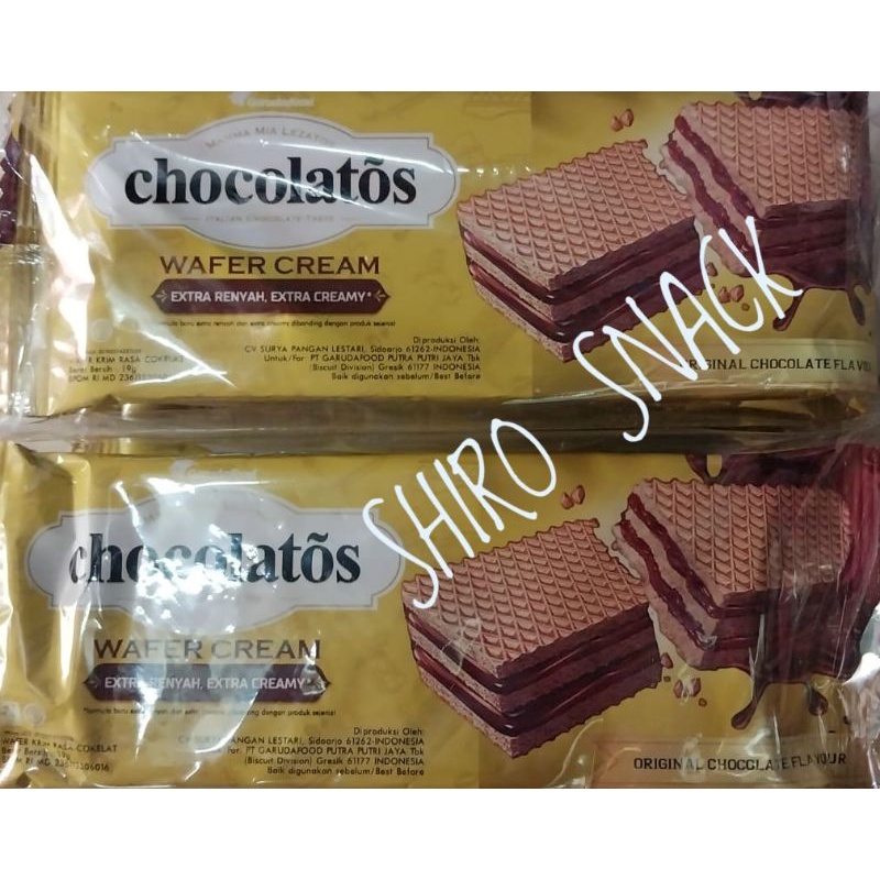 

Chocolatos WAFER CREAM Kemasan renceng isi 10 pcs.