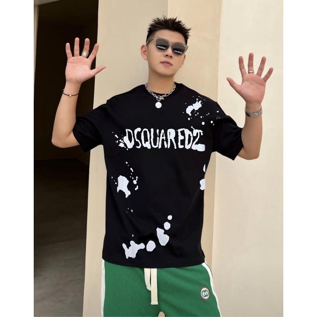 Kaos Pria DSquared Paint Black Mirror Quality (1:1 ORIGINAL)