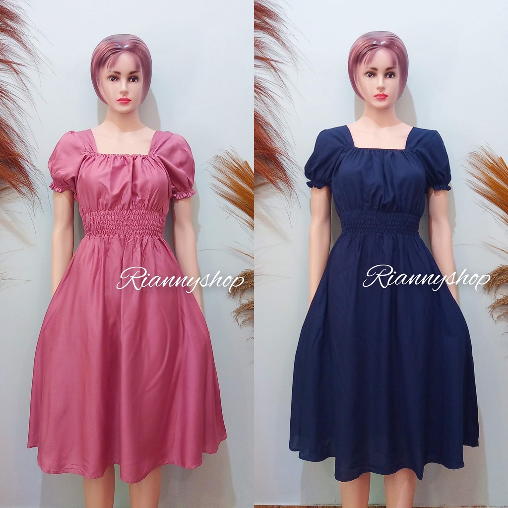 DRESS NAURA / MIDI DRESS BALI MOTIF &amp; POLOS