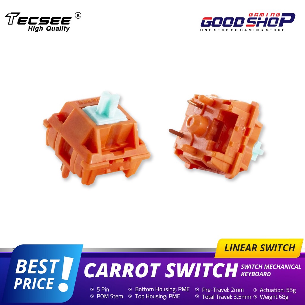 Tecsee Linear Switch 68g Carrot - Keyboard Switch