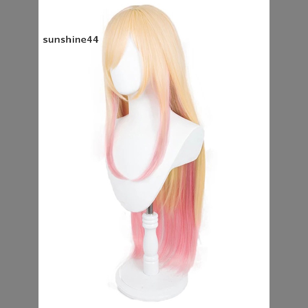 Sunshine Wig / Rambut Palsu Anime My Dress-Up Darling Marin Kitagawa Warna Kuning Gradasi Untuk Cosplay