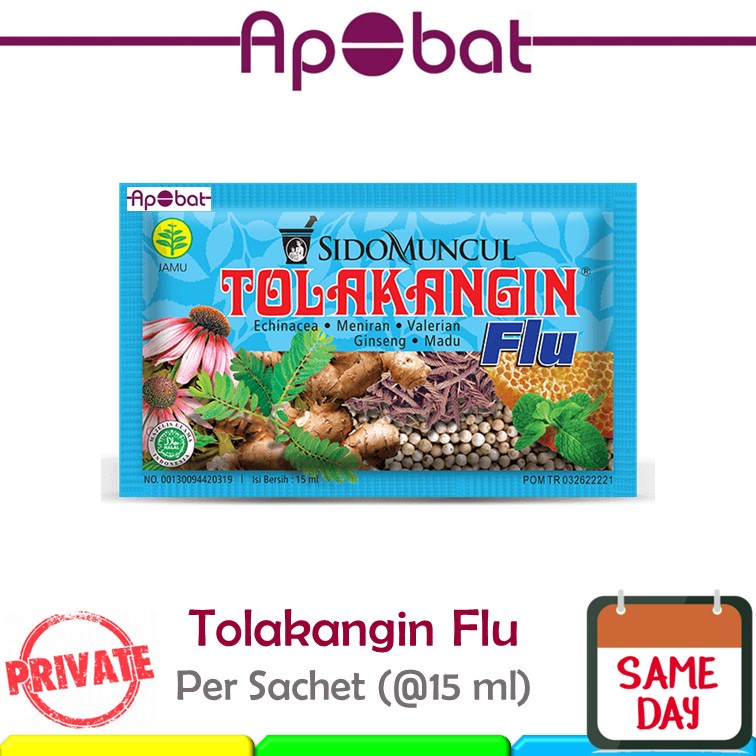 - ApObat - Ecer 1 Sachet Tolak Angin Flu Cair Tolak Angin Biru Batuk Tolakangin
