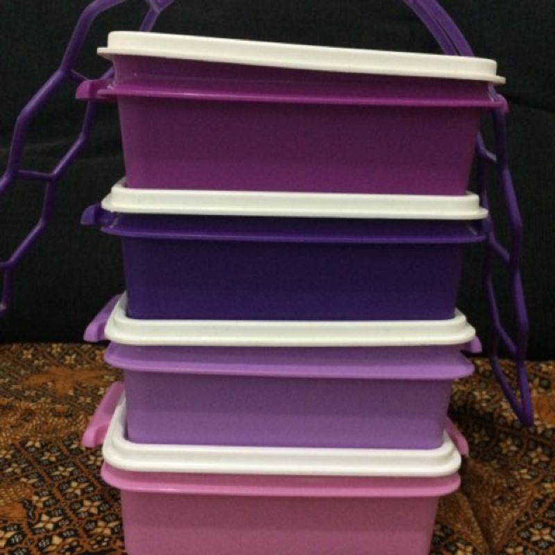Rantang tuppy malaysia jadul 1 set isi 4 pcs