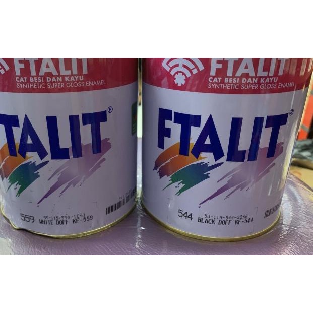 Cat Minyak Ftalit Hitam Doff & Putih Doff 1Kg - Putih Doff