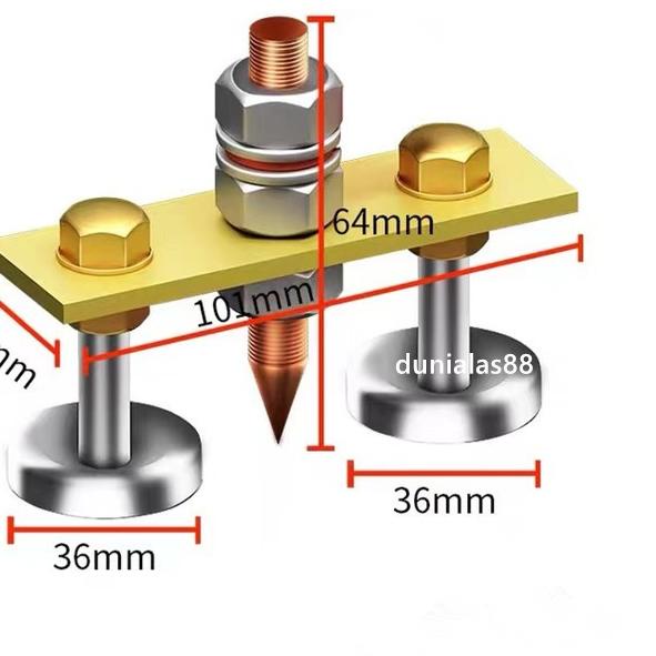 Klem Tang Las Magnet Double utk Kabel Masa Mesin Travo Las Listrik - Tanpa Skun