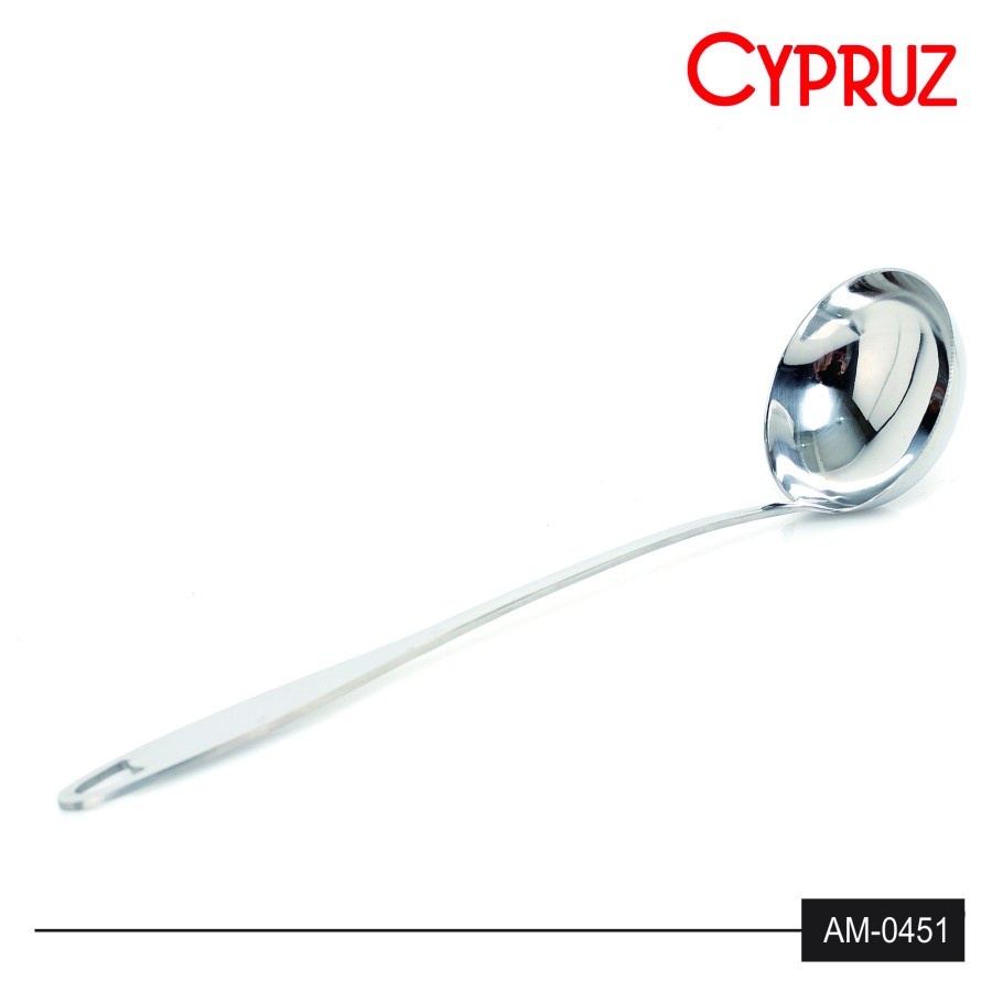 Sendok Sayur Stainless Cypruz AM-0451 Ladle Stainless Full - 24 x 7 cm