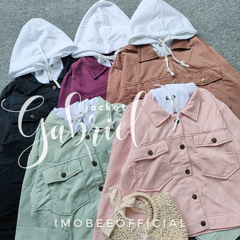 GABRIEL JACKET HOODIE KANCING BESI KOREA