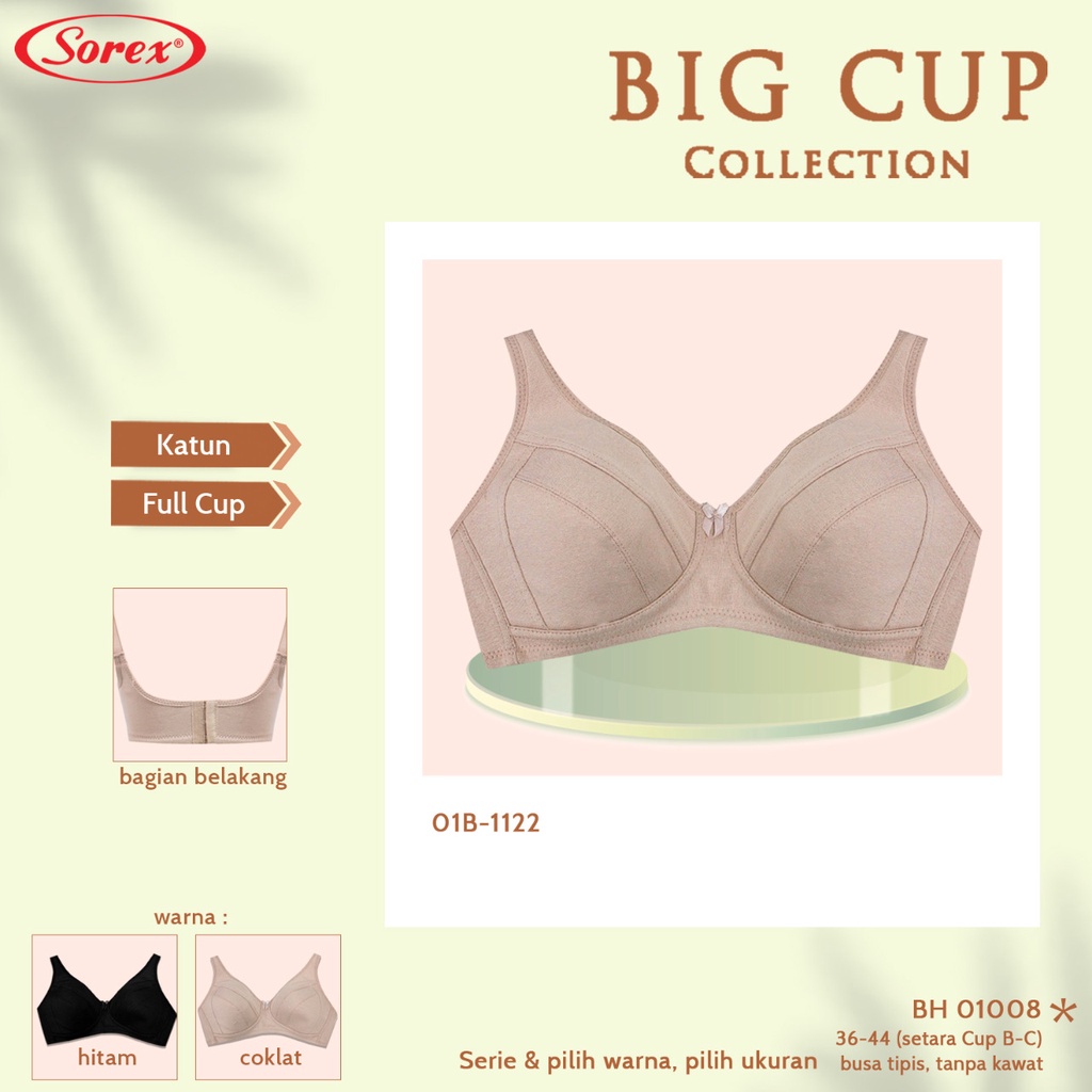 BRA BH Basic 01008 TANPA KAWAT SOREX CUP BESAR