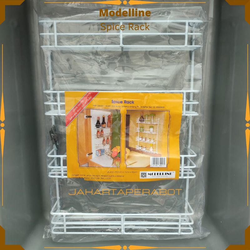 MODELLINE - RAK KERANJANG BUMBU DAPUR SUSUN 4 SERBAGUNA / RAK GANTUNG KAMAR MANDI SERBAGUNA / SPACE RACK MODELLINE