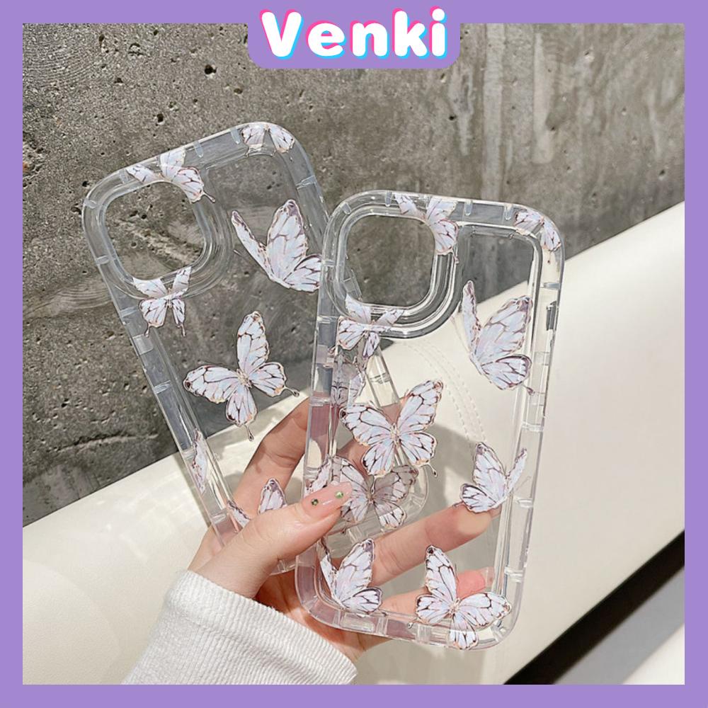 Case For Iphone 14 Pro Max Tpu Soft Jelly Airbag Case Clear Butterflies Case Camera Protection Shockproof For Iphone 14 13 12 11 Plus Pro Max 7 Plus X Xr