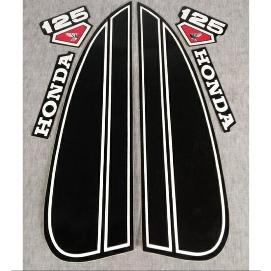 STRIPING CB 125 HITAM CB125 1975