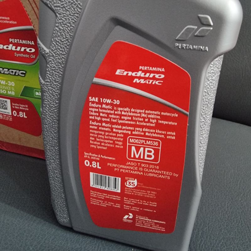 Oli Enduro Matic 10W-30 800ml Motor Matik 0,8 L SAE 10W-30