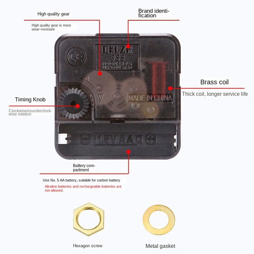 Populer 1set Suku Cadang Jam Quartz Essential Home Decor Alat Pengganti Mekanisme Gerakan