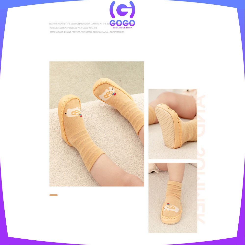 GOGO-P93 Kaos Kaki Bayi Prewalker Anti Slip Baby Socks Shoes Sepatu Bayi Prewalker Motif Lucu Antislip